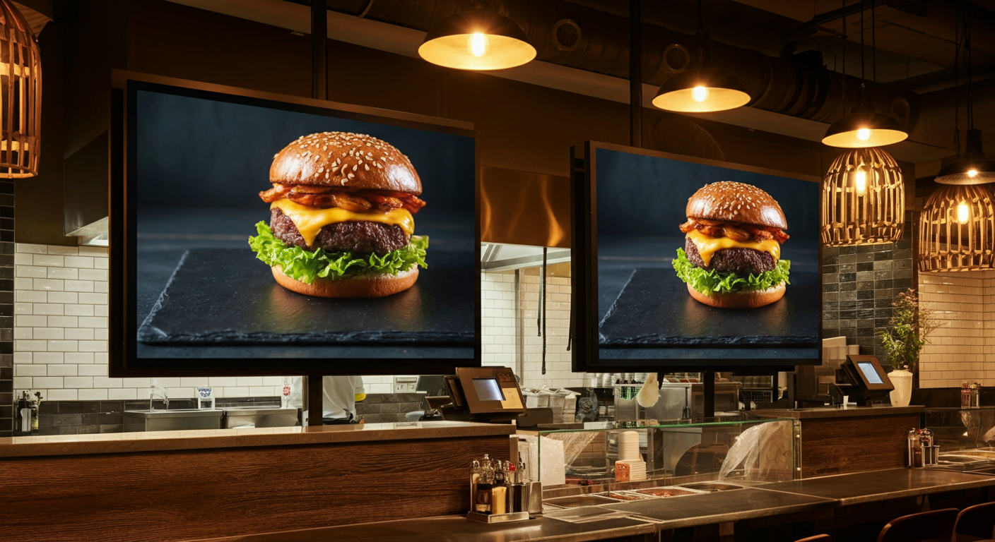Restaurant digital menu boards